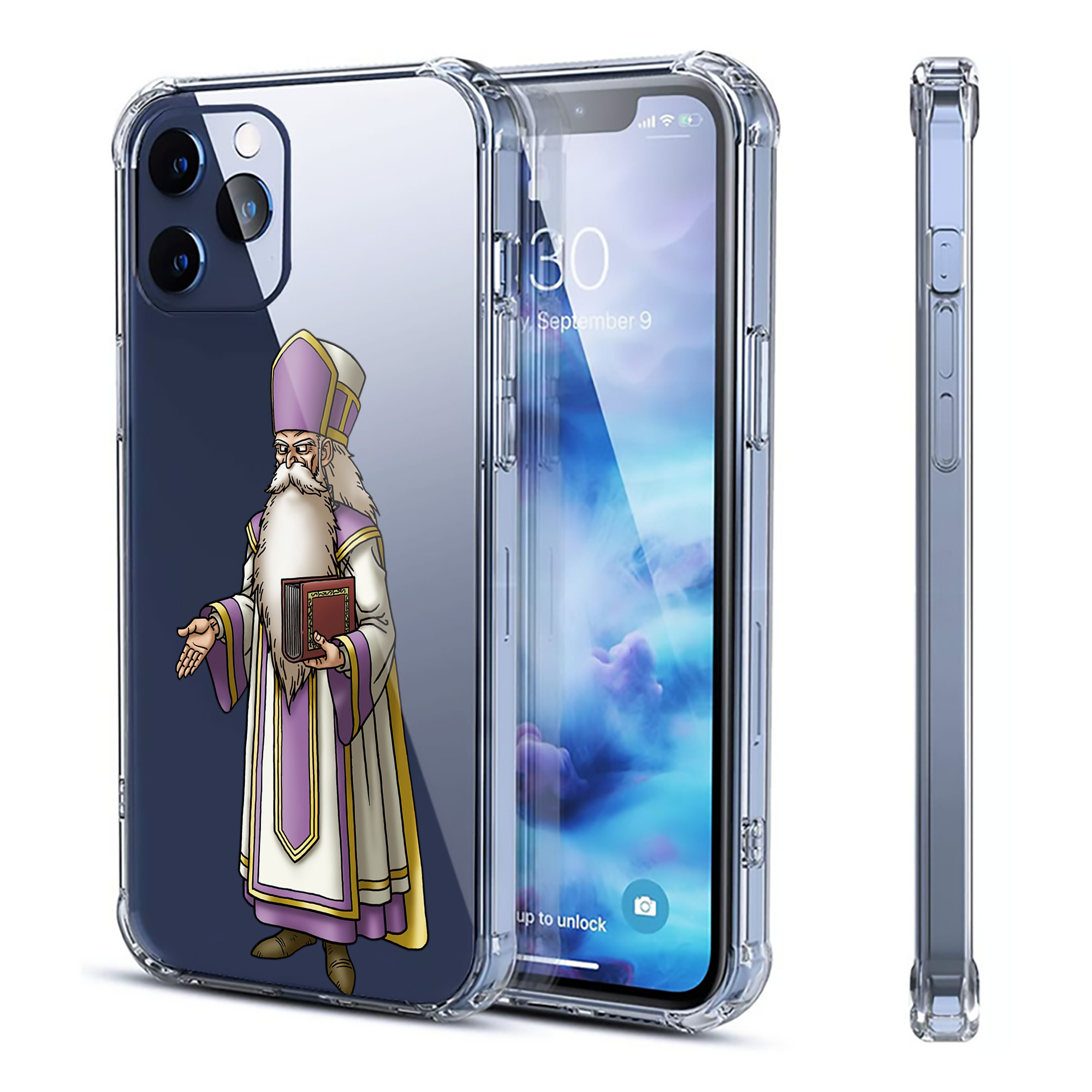 （画像用） ドラゴンクエスト Doragon Kuesuto Dragon Quest 【iPhone 12シリーズ対応】透明スマホケース（クリアソフトケース）